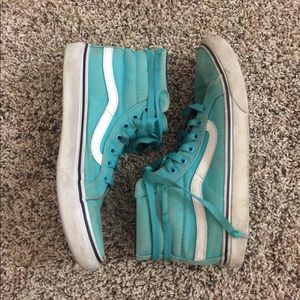 Turquoise high top vans